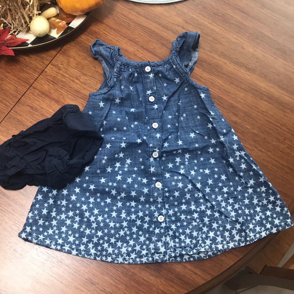 EUC Baby Gap soft denim dress 12-18 months